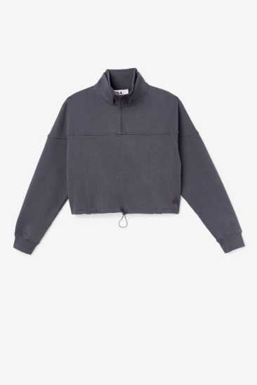 Fila Femme Elysia Quarter Zip 076 Nine Iron Fila France FCY-916480